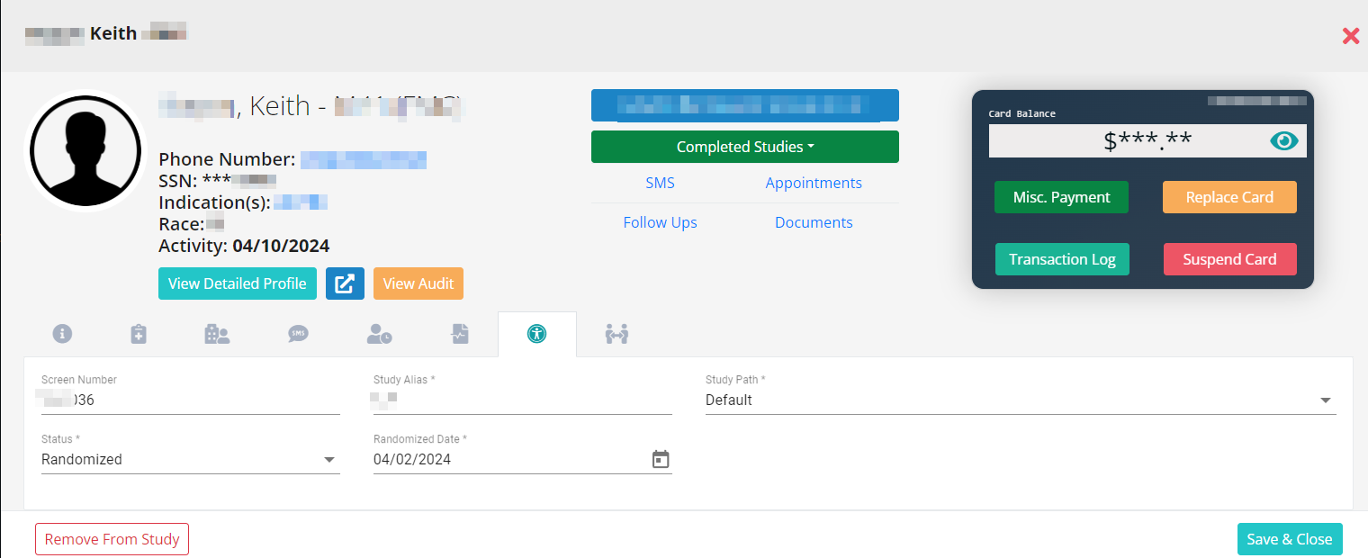 patient card management in real time with SiteCentric CTMS